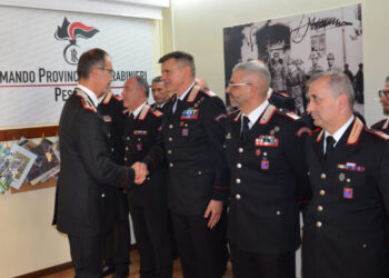 Visita del Generale Minicucci al comando provinciale carabinieri di Pescara