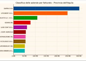 Imprenditoria: ecco le principali aziende per fatturato nella Provincia dell’Aquila