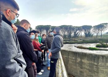 Studenti in visita all’impianto di depurazione delle acque reflue gestito dall’Aca