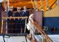 La premier Meloni in Abruzzo, a Ortona sale a bordo dell’Amerigo Vespucci (fotogallery)