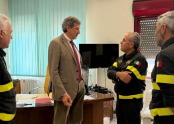 Vigili del fuoco deceduti a Chieti, Marsilio in visita al Comando provinciale
