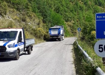 Provincia dell’Aquila, avviati i lavori sulla strada provinciale 3 Umbra nel comune di Montereale