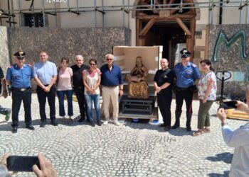 Torna a Tossicia la “La “Madonna in trono con bambino” restaurata dopo il sisma