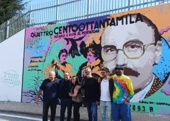 Quattrocentottantamila lire, pagabili a vista al portatore: il prezzo della lavatrice. Ecco il murale per Mario Magnotta