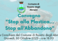 Roseto degli Abruzzi rafforza l’impegno per l’ambiente con il convegno “Stop alla Plastica…Stop all’Abbandono”