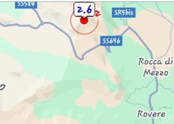 La terra trema nell’altopiano delle Rocche: scossa di magnitudo 2.6 all’ora di pranzo