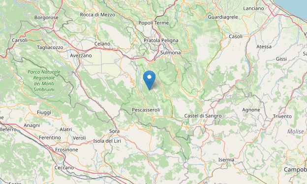 Scossa di terremoto di magnitudo 2.6 nel territorio di Bisegna