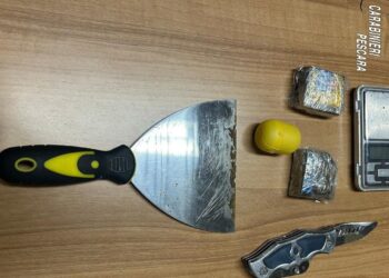 Controlli antidroga a Popoli: sequestrati oltre 10 grammi di hashish, arrestato operaio