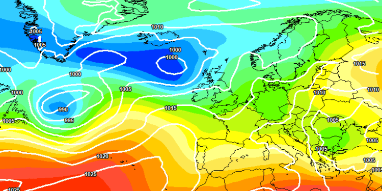Ecco la situazione secondo il modello europeo ECMWF per le ore 14:00 di Domenica 17 Maggio. Possibilità di precipitazioni nel corso delle ore pomeridiane