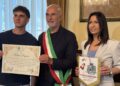 Matteo Dagasso premiato in Comune da Masci e Martelli: “La città è fiera di te”