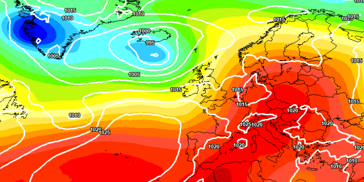 Ecco la situazione secondo il modello europeo ECMWF, per le ore 14:00 di Domenica 28 con il cuore caldo, se vogliamo chiamarlo così dell anticiclone sub tropicale sulla penisola italiana