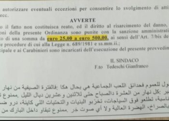 A Cerchio i parchi giochi “parlano” arabo: l’ordinanza del Comune tradotta: nuove regole estive