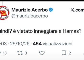 Acerbo e il supporto ad Hamas, Simonelli (Nazione Futura): la solidarietà ai palestinesi non giustifica terrorismo