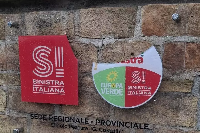 Danneggiata la targa della sede Si-Avs a Pescara, ‘atto di intimidazione’